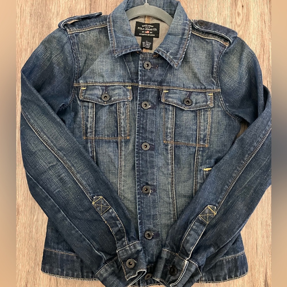 RALPH LAUREN POLO JEANS CO Women’s 100% Cotton Denim Jean Jacket. Size Small.